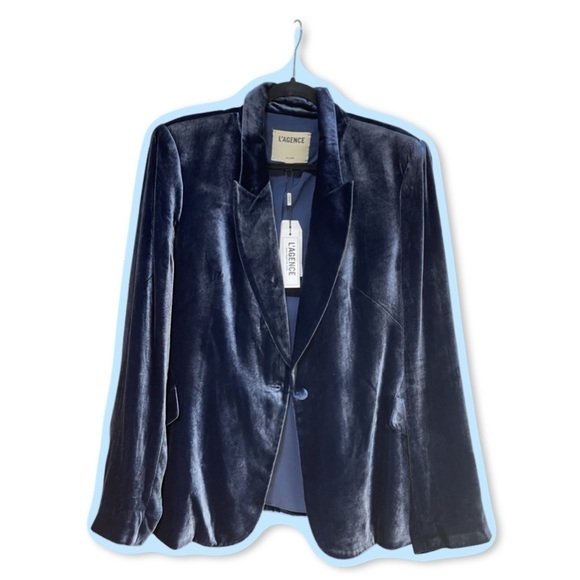 NWOT L'AGENCE Chamberlain Velvet Blazer, 14 - Picture 7 of 14